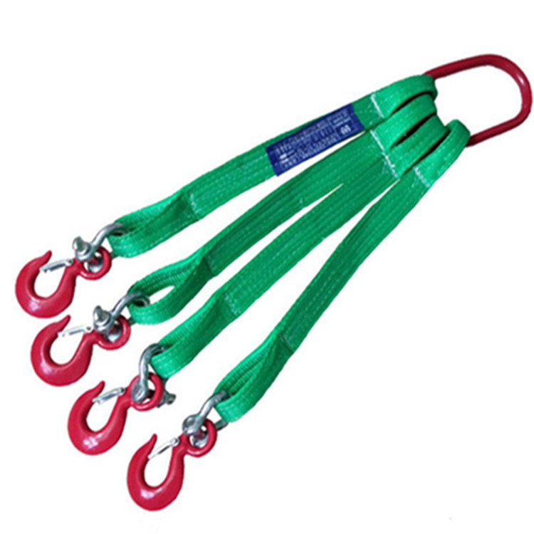 Polyester 4 leg flat lifting webbing sling